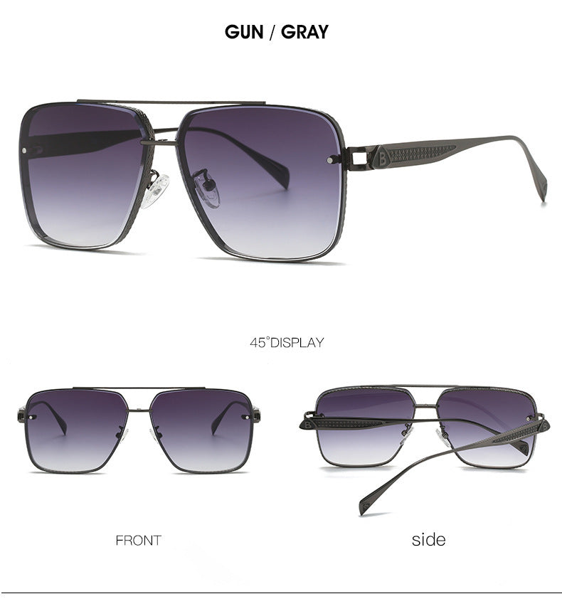 Lunette De Soleil Double Bande Metal