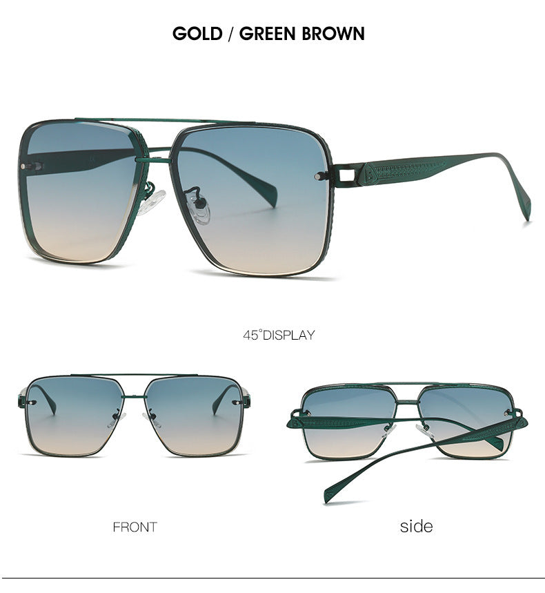 Lunette De Soleil Double Bande Metal