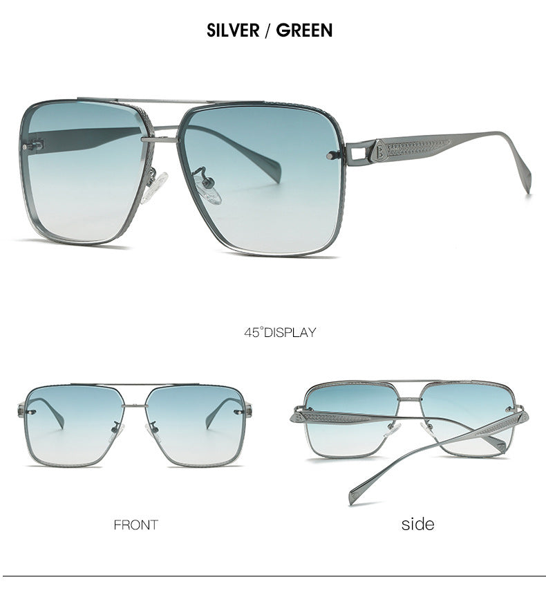 Lunette De Soleil Double Bande Metal