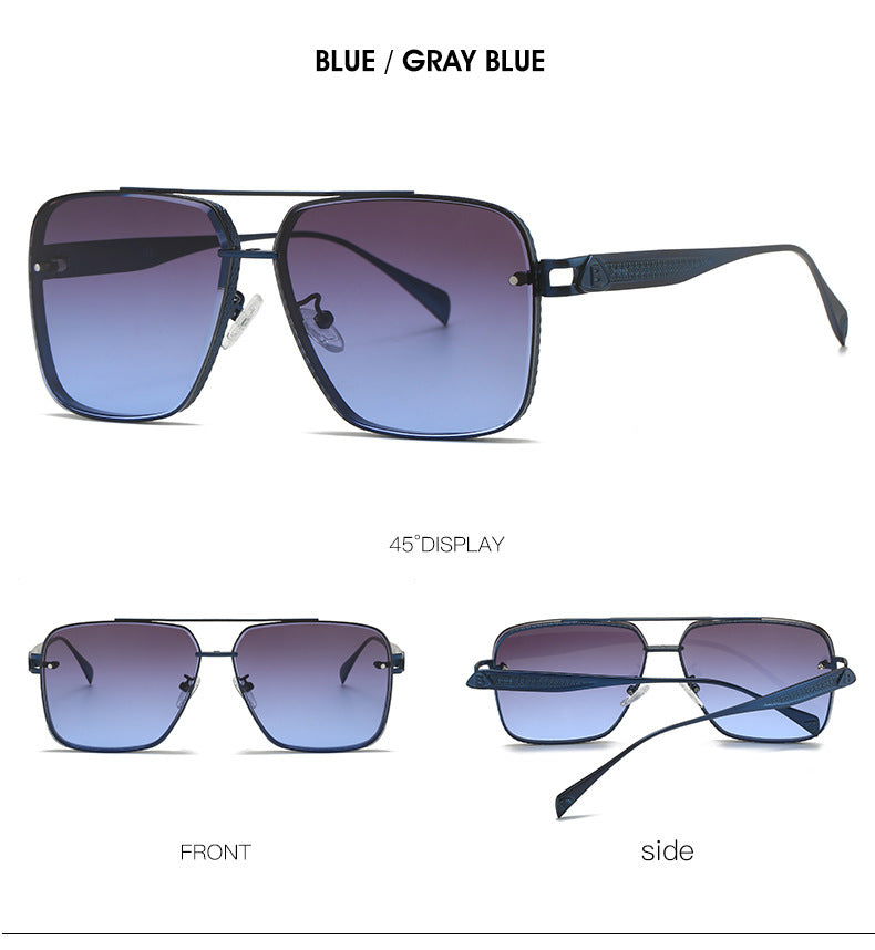 Lunette De Soleil Double Bande Metal