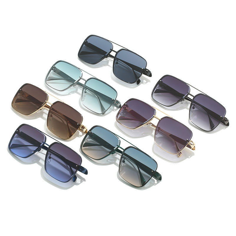 Lunette De Soleil Double Bande Metal