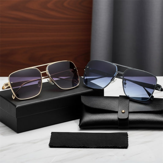 Lunette De Soleil Double Bande Metal