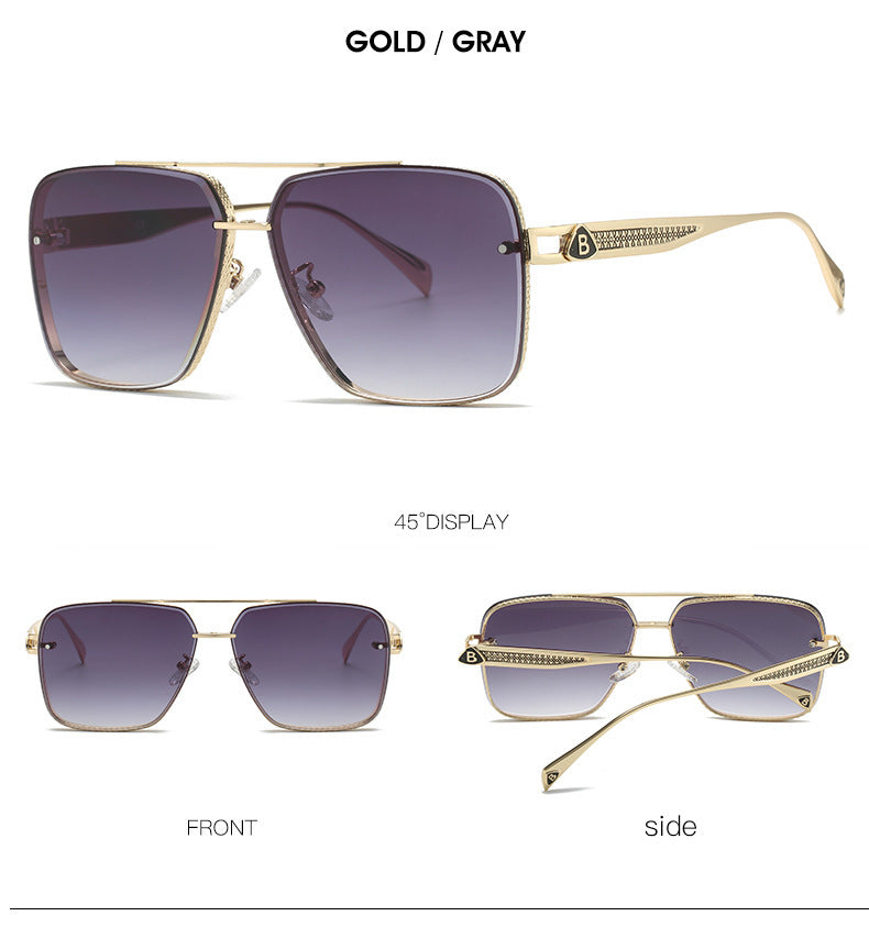Lunette De Soleil Double Bande Metal