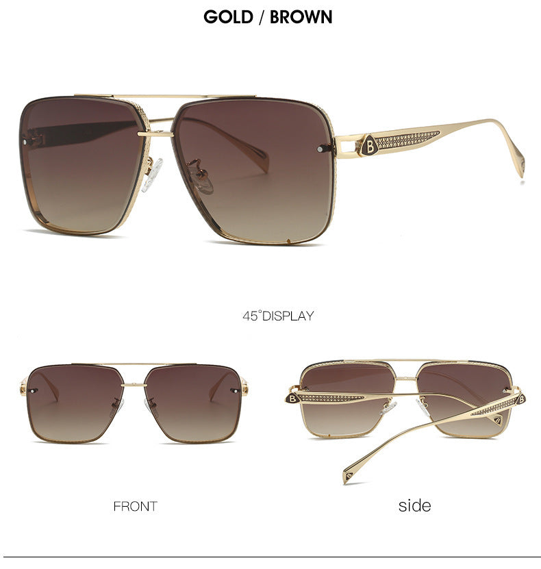Lunette De Soleil Double Bande Metal